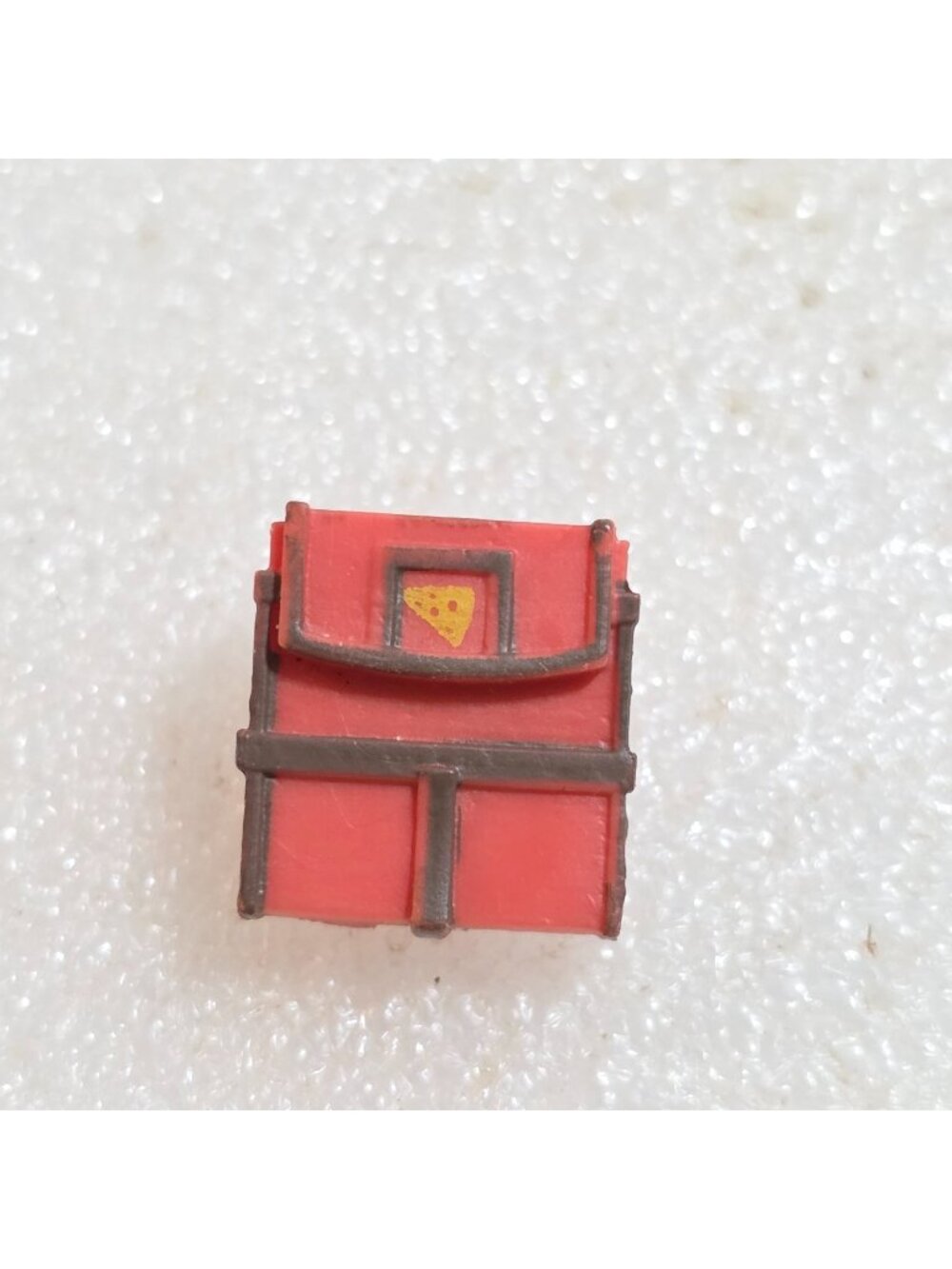 Fortnite Special Delivery Pizza Bag Toy Miniature Accessory 0.5" Backpack Red